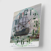 HMS Queen Zeeslag 1839 Vierkante Klok (Hoek)