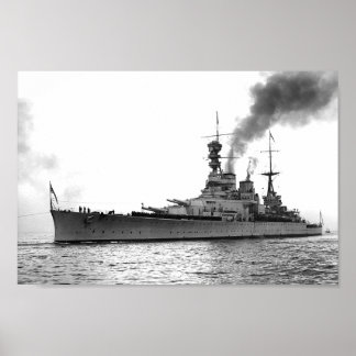 HMS Renown -  Nautical Battlecruiser Poster