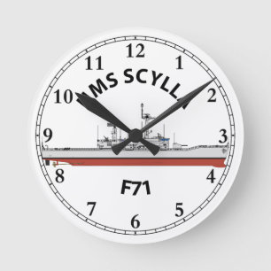 HMS SCYLLA - F71 - LEANDER ORIG RONDE KLOK