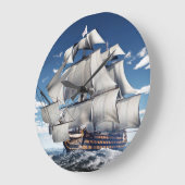 HMS Victory, 3D computer-gegenereerde illustratie. Grote Klok (Hoek)