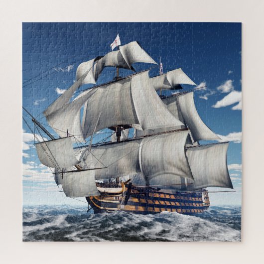 HMS Victory, 3D computer-gegenereerde illustratie. Legpuzzel (Verticaal)