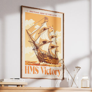 HMS Victory Poster Iconisch Brits Lijnschip