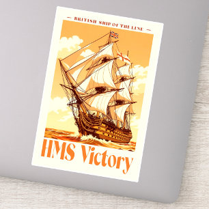 HMS Victory Poster Iconisch Brits Lijnschip Sticker