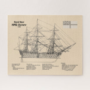 HMS Victory - Scheepsblauwdrukplannen SD Legpuzzel