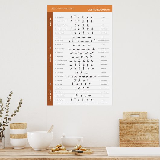 HN Workout-Poster - Middelgroot Poster (Keuken)