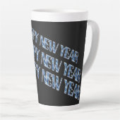 HNY Bleu Diamant Latte Mug (Angle droit)
