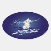 HNY slee Ovale Sticker (Voorkant)