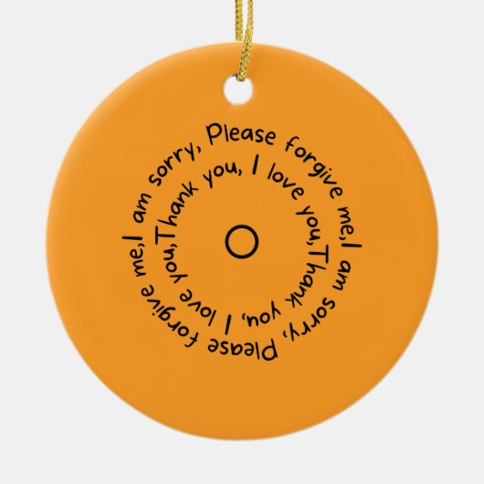 Hoʻoponopono reflecties keramisch ornament (Voorkant)