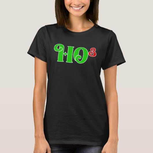 Ho 3 Cubed Christmas Ho Ho Ho Math Teacher Ho3 T-shirt (Voorkant)