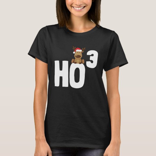 Ho 3 Cubed Christmas Ho Ho Wiskunde Teacher Ho3 T-shirt (Voorkant)