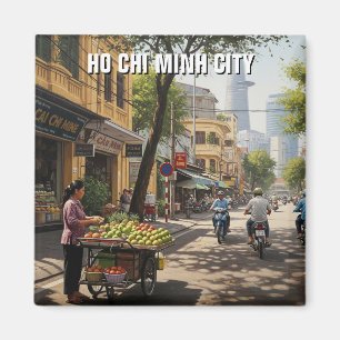 Ho Chi Minh City Vietnam Reizen Magneet