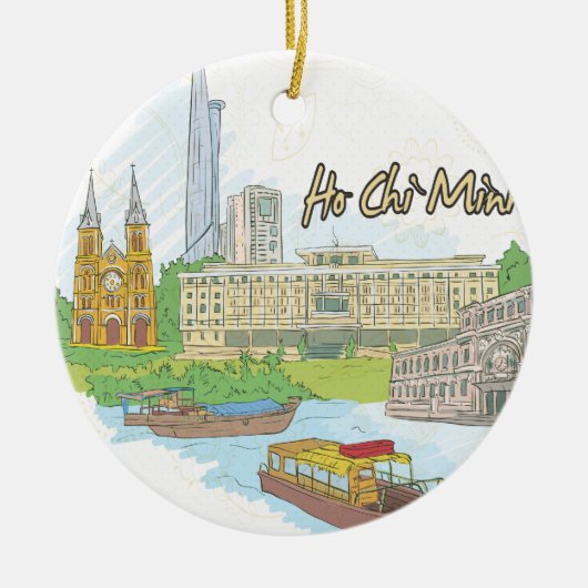 Ho Chi Minh Keramisch Ornament (Voorkant)