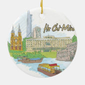 Ho Chi Minh Keramisch Ornament (Achterkant)