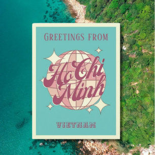 Ho Chi Minh Stad Vietnam vakantie Retro Postauto Briefkaart