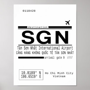 Ho Chi Minh Vietnam Airport Call Poster