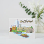 Ho Chi Minh, Vietnam beroemde stad Briefkaart (Staand voorkant)