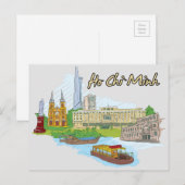 Ho Chi Minh, Vietnam beroemde stad Briefkaart (Voorkant / Achterkant)