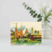 Ho Chi Minh Vietnam Travel waterverf Briefkaart (Staand voorkant)