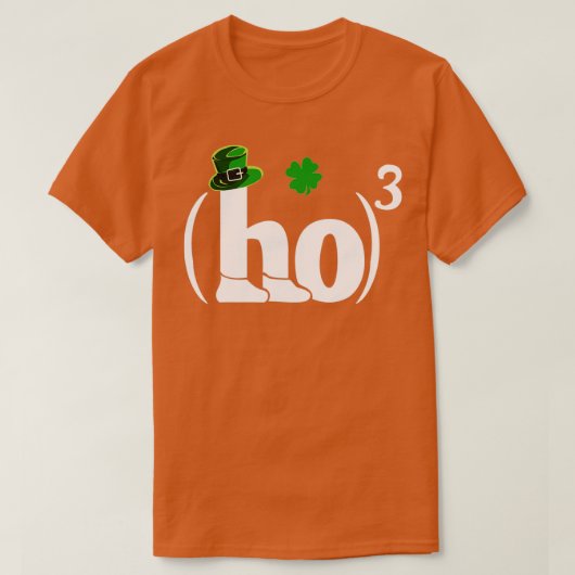 Ho Cubed Irish Funny Shamrock StPatricks Day Wisku T-shirt (Design voorkant)