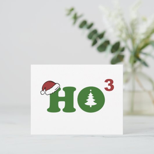 Ho Cubed Merry Kerstmis Feestdagenkaart (Staand voorkant)