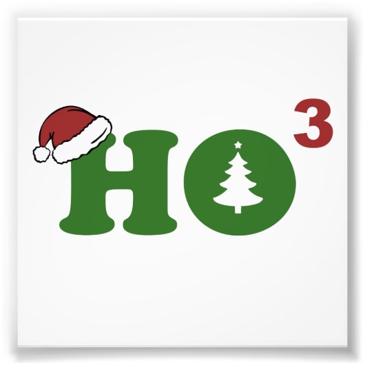 Ho Cubed Merry Kerstmis Foto Afdruk (Voorkant)