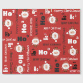 Ho "cubed" Santa Holiday Cadeaupapier (Vlak)