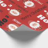 Ho "cubed" Santa Holiday Cadeaupapier (Hoek)