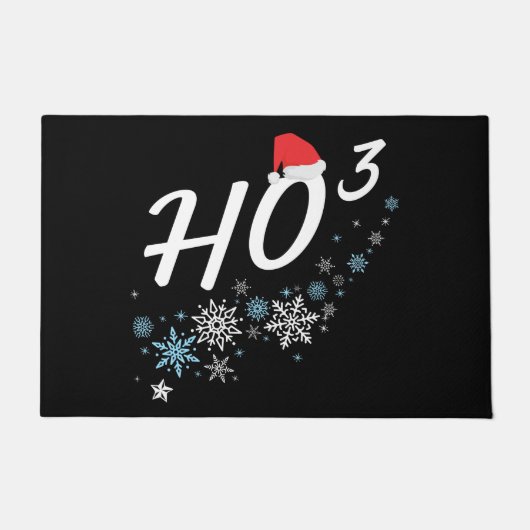 HO³ - Funny kerstkerstkerstman Ho Ho Ho Cubed  Deurmat (Voorkant)