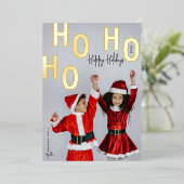 Ho Ho Aangepaste foto Prettige feestdagen Kerstmis (Staand Voorkant)
