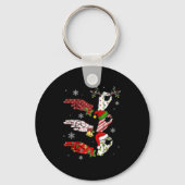 Ho Ho Asl Sign Language Deaf Pride Family Pajamas Sleutelhanger (Voorkant)