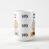 Ho Ho Christmas Ladies Mug - Or et argent (Centre)