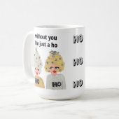 Ho Ho Christmas Ladies Mug - Or et argent (Devant gauche)
