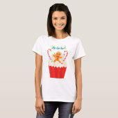 Ho Ho Cookie design T-shirt en blanc (Devant entier)