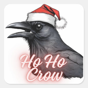 Ho Ho Crow Stickers Crow Christmas