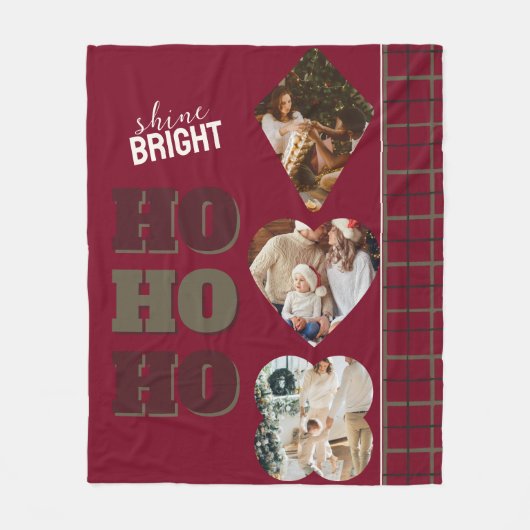 HO HO Custom Fleece Deken (Voorkant)