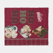 HO HO Custom Fleece Deken (Voorkant (Horizontaal))