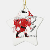 HO HO Een heerlijke kerst met dankbaarheid Keramisch Ornament (Links)