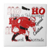 HO HO Een heerlijke kerst met dankbaarheid Tegeltje (Voorkant)