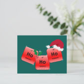 Ho Ho Element Holmium Kerstfotokaart (Staand voorkant)