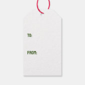 Ho Ho Franse Bulldog Vrolijk Kerstfeest Cadeaulabel (Achterkant)