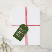 Ho Ho Franse Bulldog Vrolijk Kerstfeest Cadeaulabel (Met Touw)