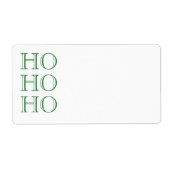 Ho Ho - groen blanco kerstretour-adres Etiket (Voorkant)