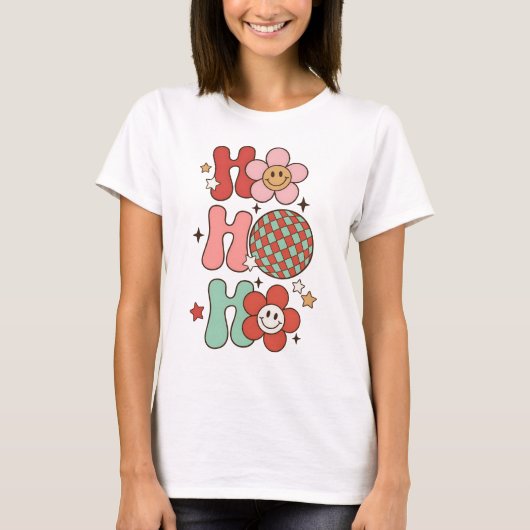 Ho Ho Groovy Retro T-shirt (Voorkant)
