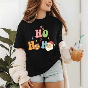 Ho Ho Groovy Vrolijk kerstfeest Tri-Blend Shirt