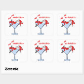 Ho Ho Hammered Vierkante Sticker (Vel)