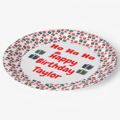 HO HO Happy Birthday Papieren Bordje (Gekanteld)