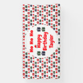 HO HO Happy Birthday Spandoek (Verticaal)