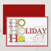 HO HO Happy Holiday, kerstfeest Kaart (Voorkant / Achterkant)