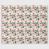 Ho Ho Happy Santa Gnomes Kerstmis Cadeaupapier (Vlak)