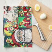 HO HO HELP serviette de cuisine (Quart Plié)